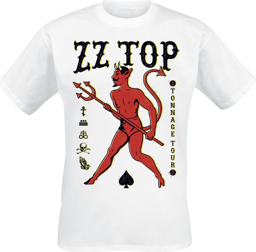 T-skjorte - Tonnage Tour - S til 3XL - Herrer - hvit