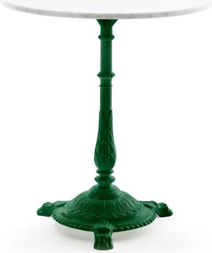 Classic kafébord Marmor hvit, grønt stativ