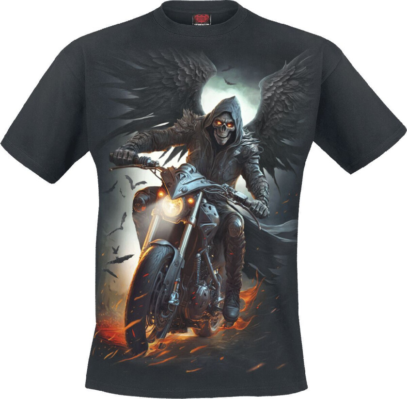 T-skjorte - Night Rider - S til 4XL - Herrer - svart