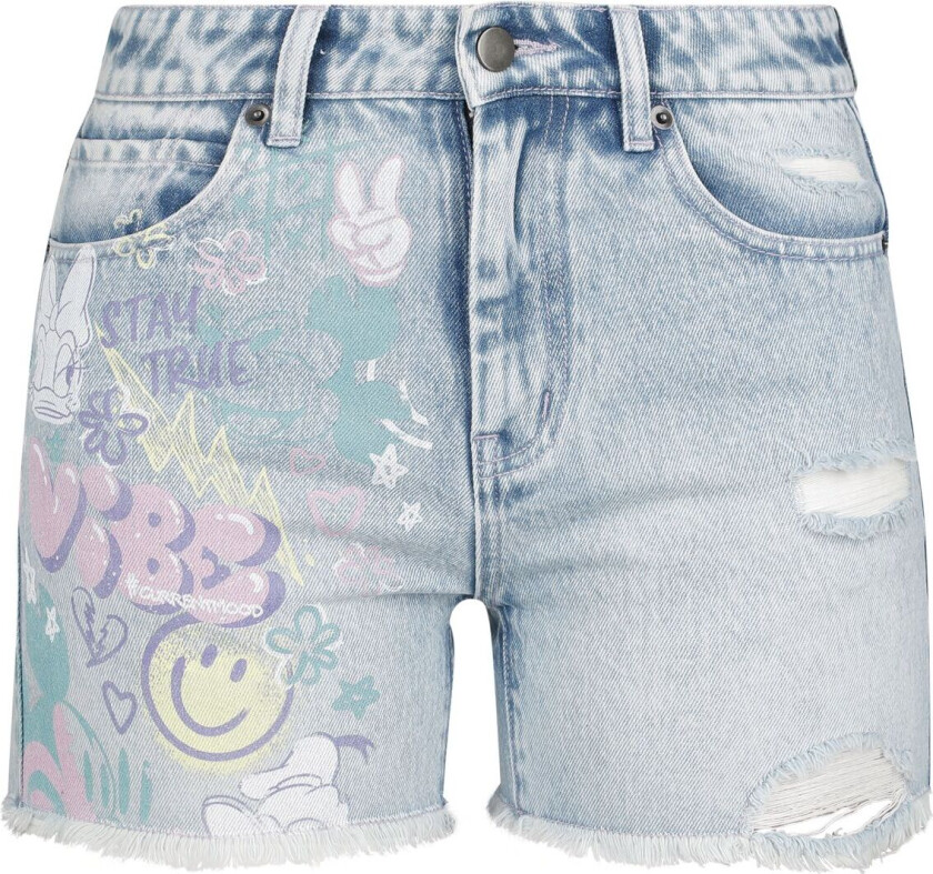 Disney Shorts - Stay True - 27 til 31 - Damer - forvasket denim