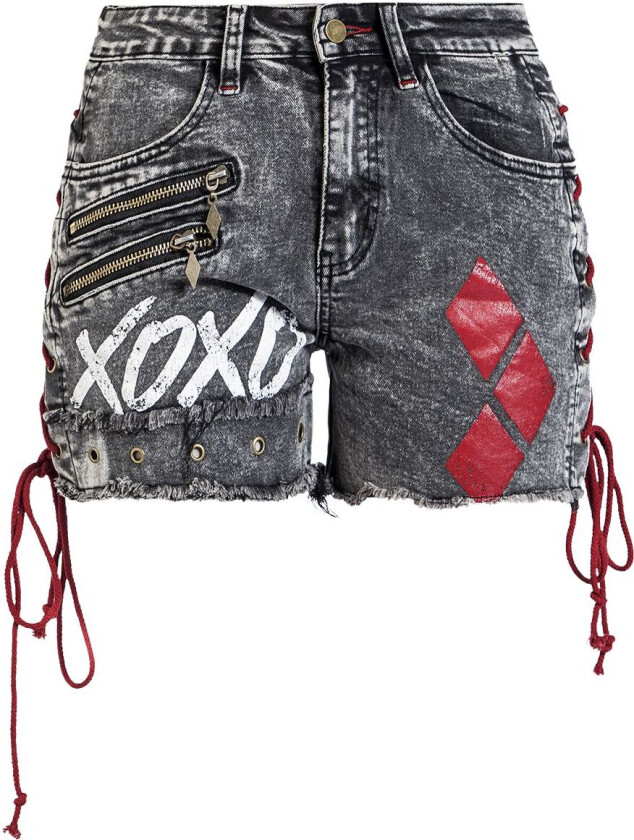 Shorts - Harley Quinn - 30 til 31 - Damer - svart denim