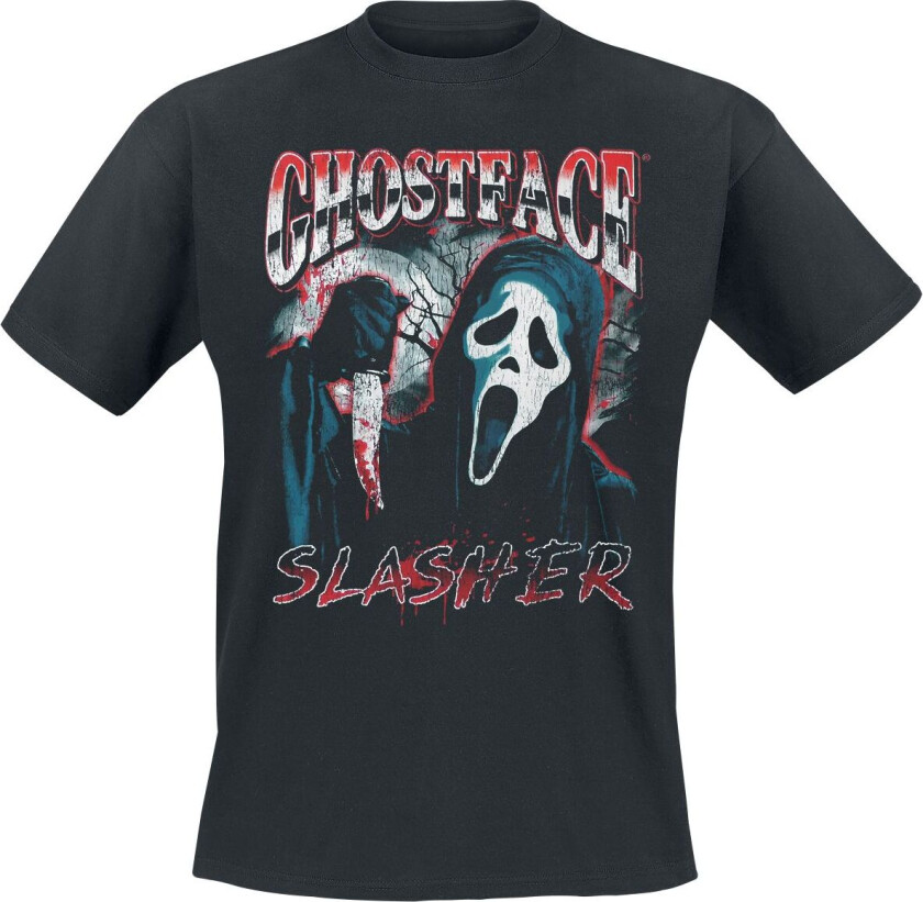 T-skjorte - Ghostface - Slasher - S til 3XL - Herrer - svart