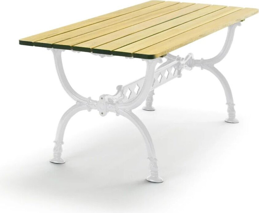 Byarum bord 142x72 cm Furu impregnering, hvitt stativ