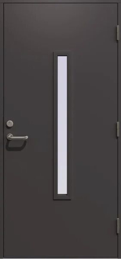 Ytterdør Herakles 100 x 210 cm høyrehengslet mørk grå