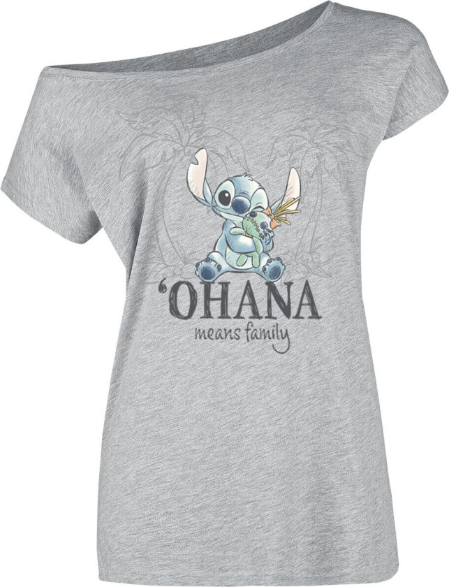 Disney T-skjorte - Ohana Tropical - S til XL - Damer - grå