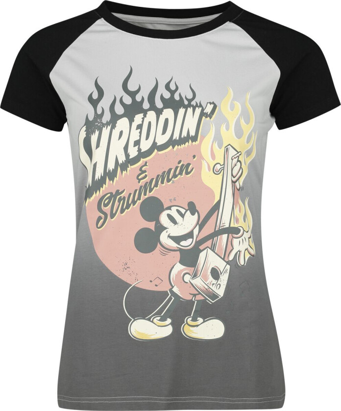 Disney T-skjorte - Shreddin' & Strummin' - S til XXL - Damer - svart-grå