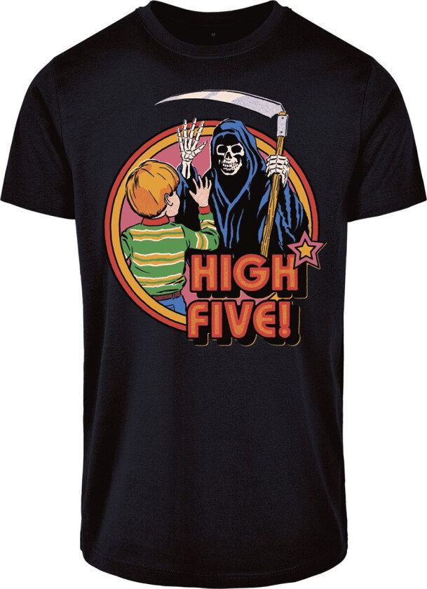 Fun T-skjorte - High Five - S til 4XL - Herrer - svart