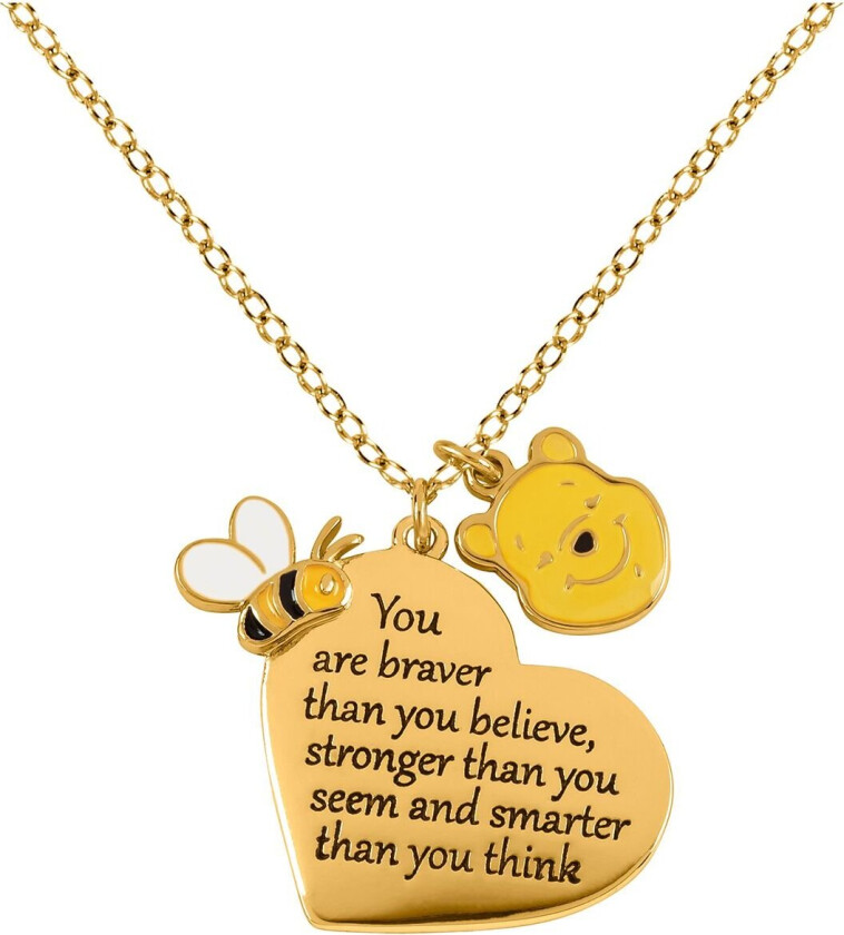 Winnie The Pooh - Disney Halskjede - You Are Braver Than You Believe - Damer - gullfarget