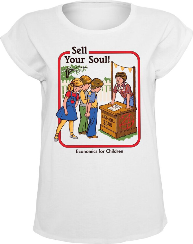 Fun T-skjorte - Sell Your Soul! - S til XXL - Damer - hvit