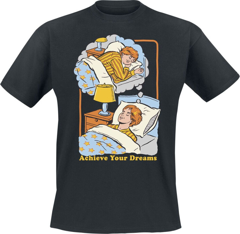 Fun T-skjorte - Achieve Your Dreams - M til 3XL - Herrer - svart