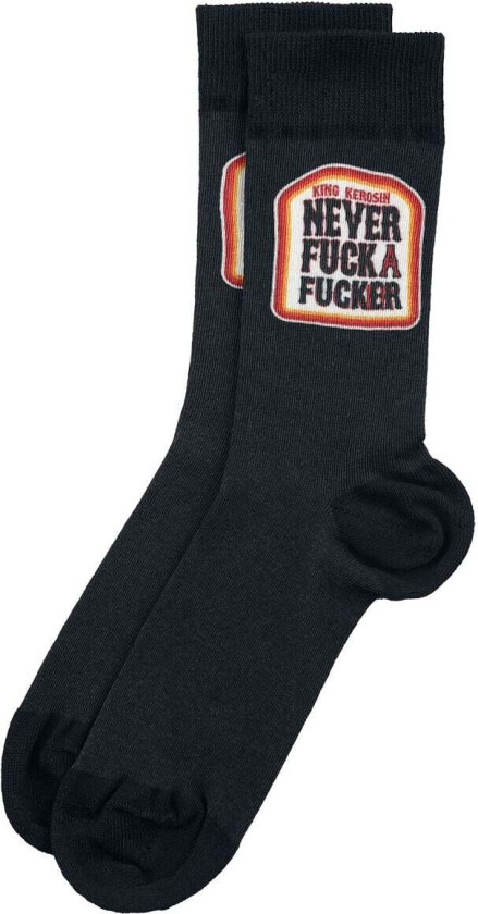 Sokker - Never Fuck A Fucker Socks - EU39-42 til EU 43-46 - Herrer - grå