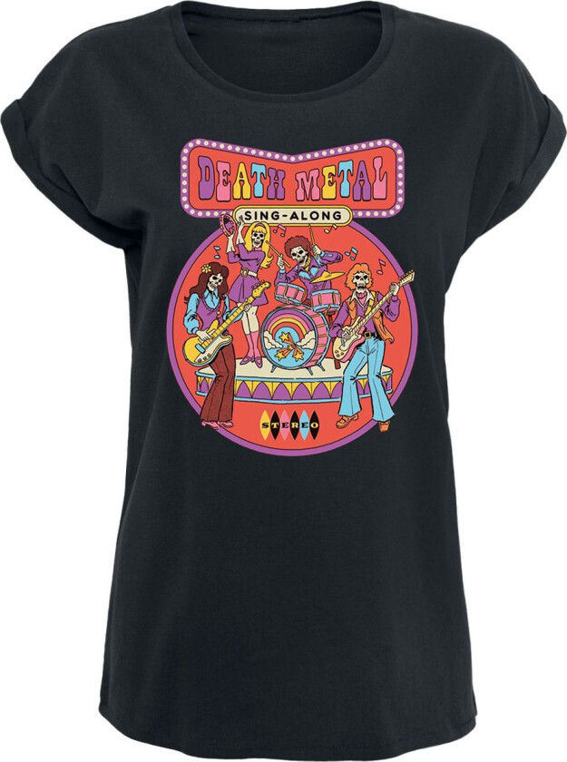 Fun T-skjorte - Death Metal Sing - Along - S til 5XL - Damer - svart