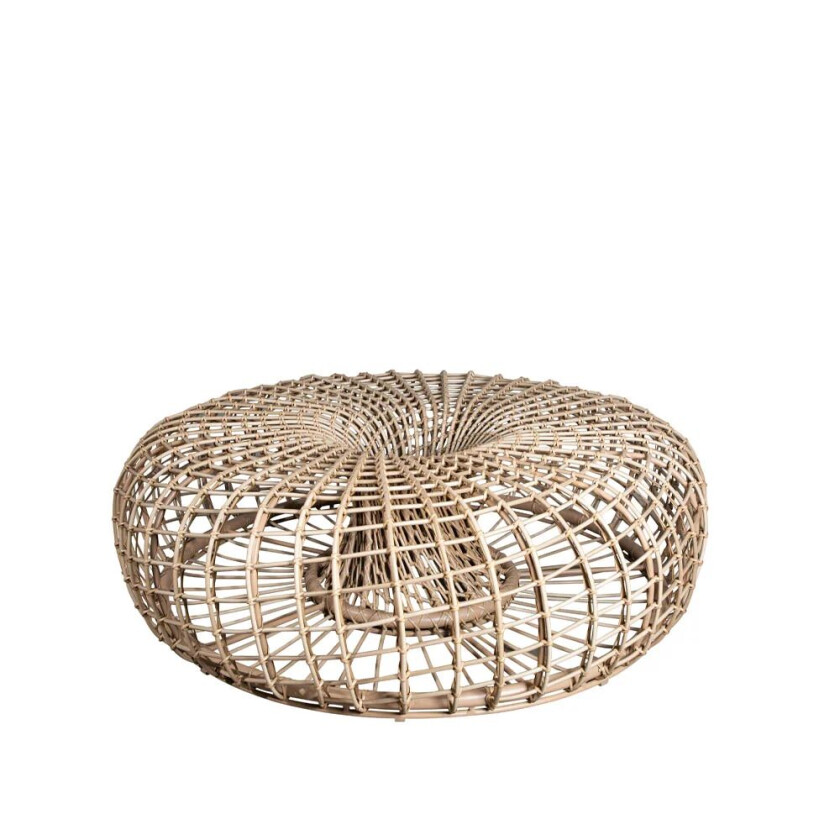 Nest bord/fotpall Natural, stor