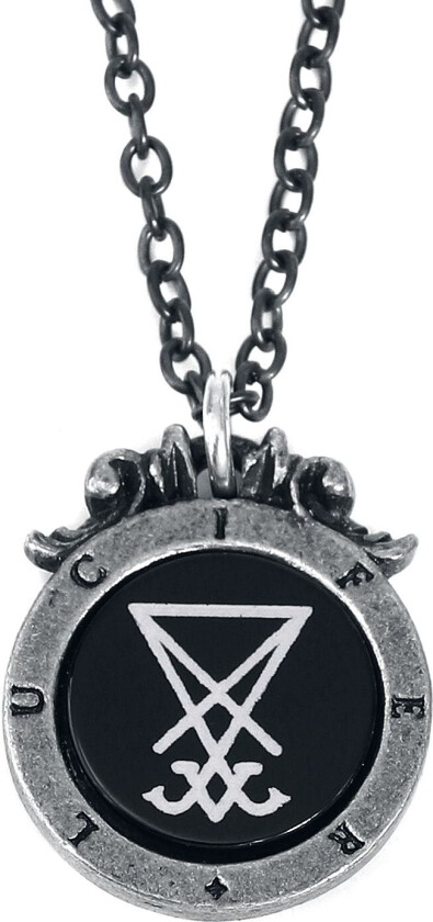 Goth Halskjede - Seal of Lucifer - Damer - svart-sølv