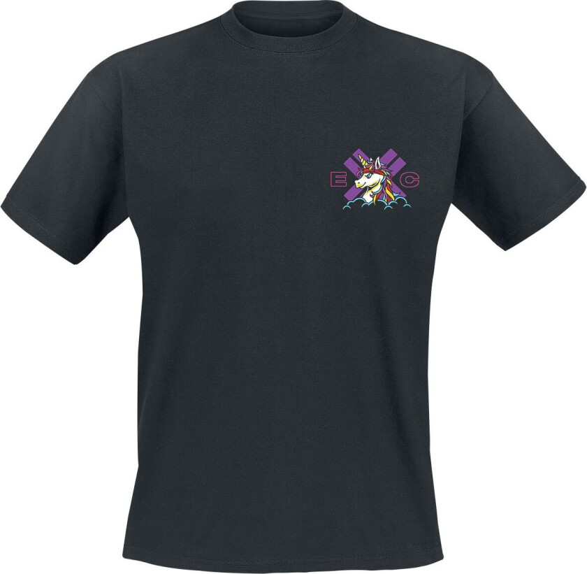 T-skjorte - Spaceman Unicorn - S til 5XL - Herrer - svart