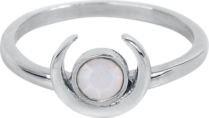 Goth Ring - Moon - Damer - sølvfarget