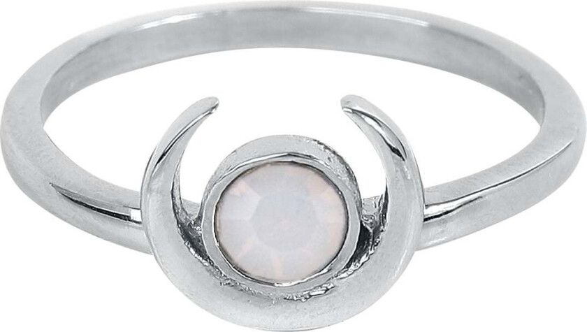 Goth Ring - Moon - Damer - sølvfarget