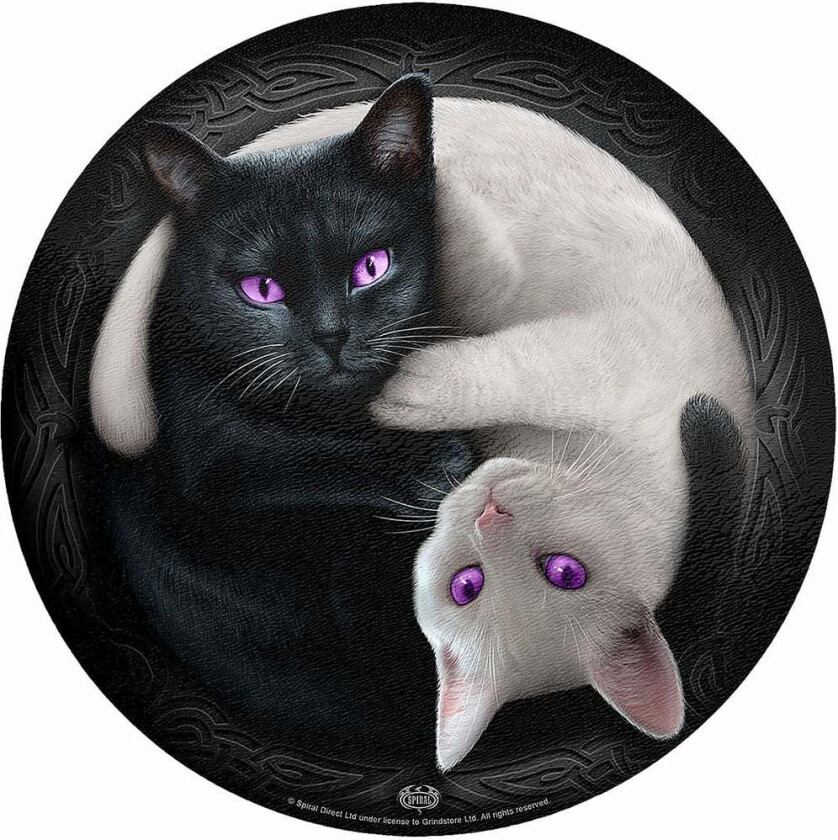 Goth Skjærebrett - Ying Yang Cats - Unisex - flerfarget