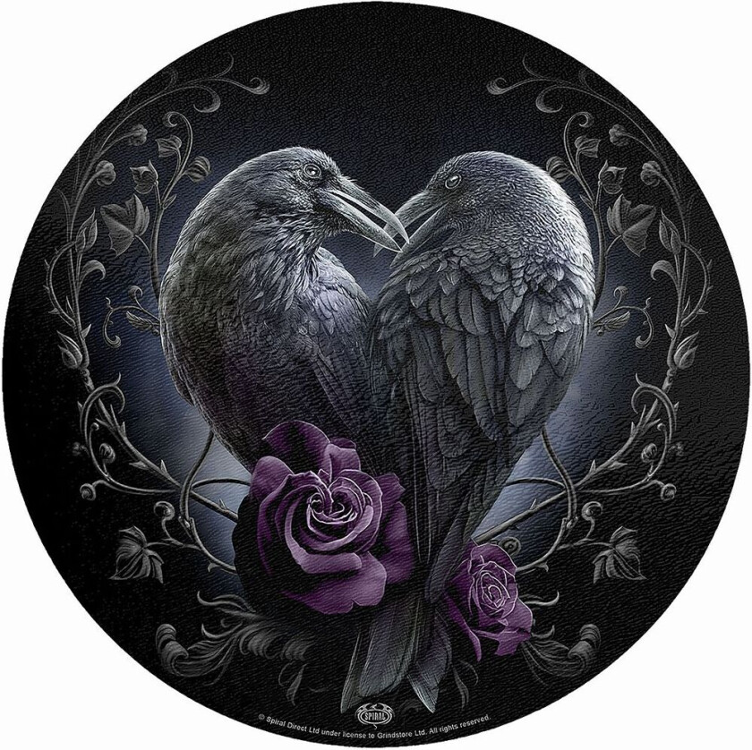 Goth Skjærebrett - Raven Heart - Unisex - flerfarget