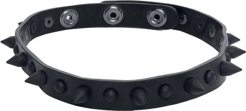 Goth Choker - Svarte Studs - Damer - svart