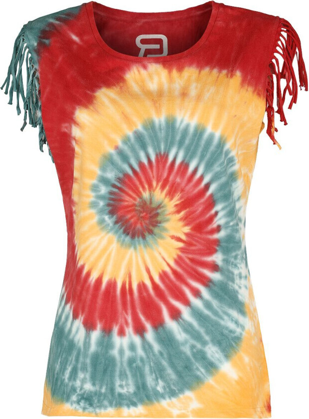 T-skjorte - T-Skjorte med Multicolour Batik Vask - S til 5XL - Damer - flerfarget