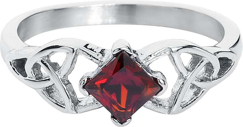 Goth Ring - Keltischer Knoten - Damer - sølvfarget