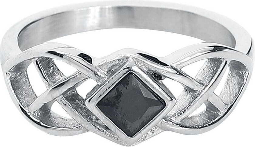 Goth Ring - Keltischer Knoten - Damer - sølvfarget