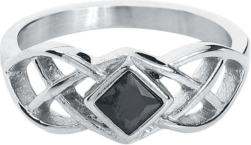 Goth Ring - Keltischer Knoten - Damer - sølvfarget