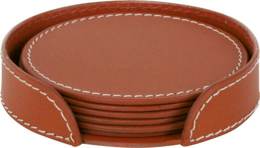 glassunderlag 6-pakn. cognac