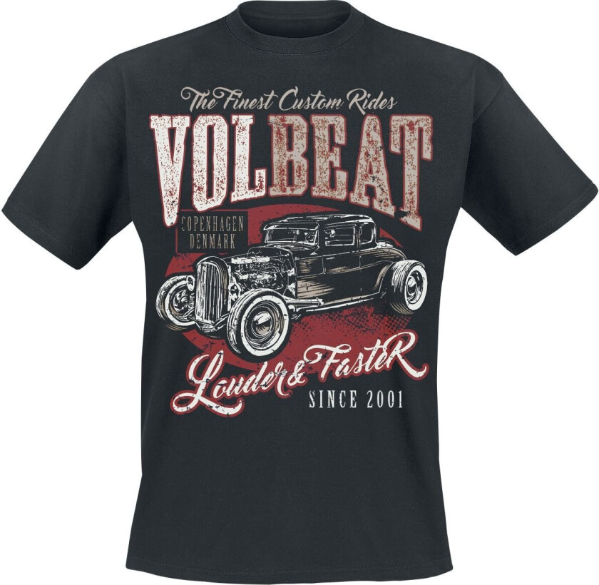 T-skjorte - Louder And Faster - S til 5XL - Herrer - svart