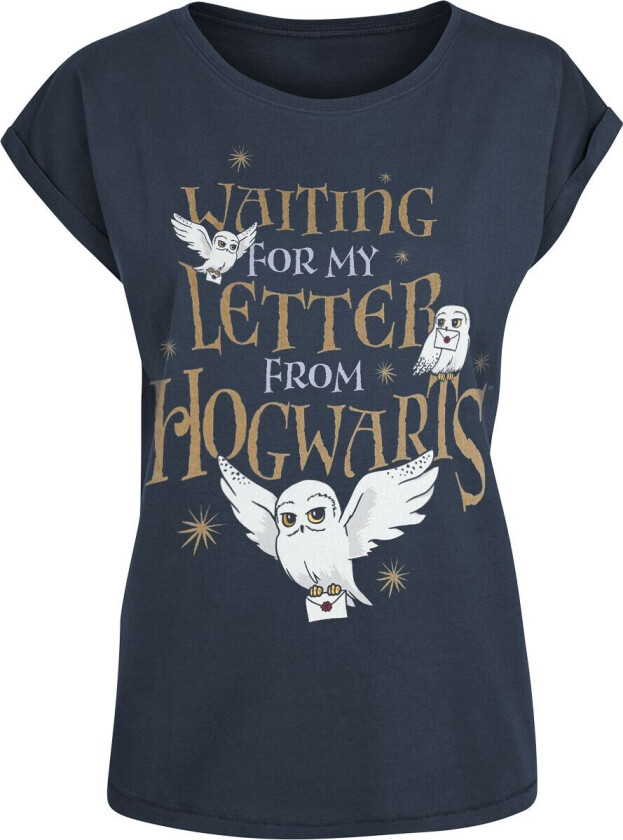 T-skjorte - Hogwarts Letter - XS til XXL - Damer - mørkeblå