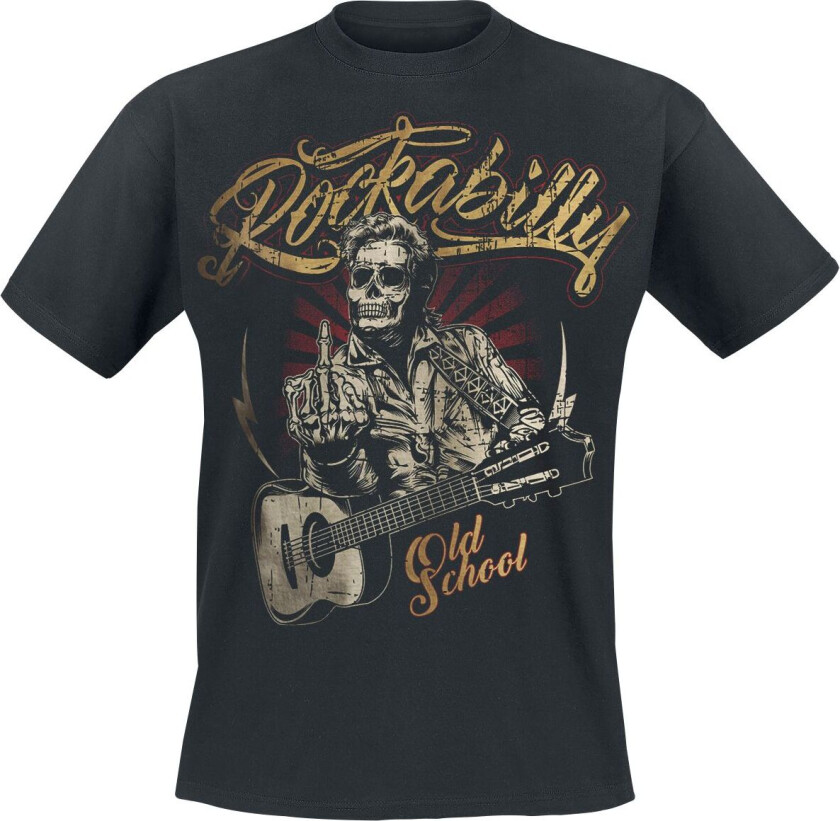 Rockabilly T-skjorte - Old School - S til 4XL - Herrer - svart