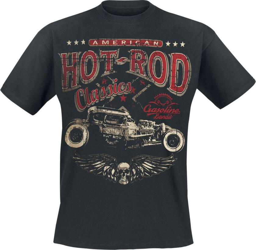 Rockabilly T-skjorte - Hot Rod Classics - S til 4XL - Herrer - svart