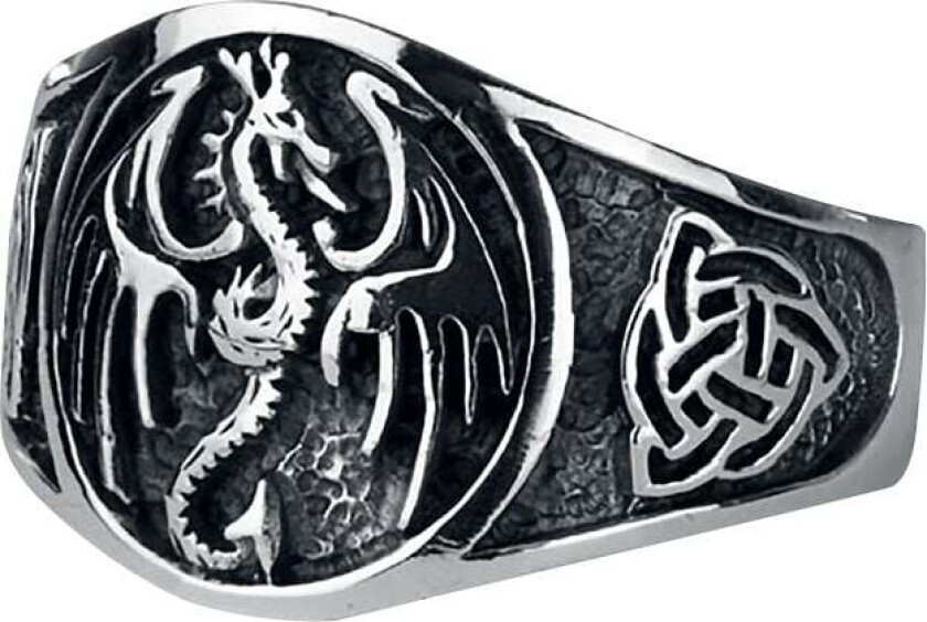 Ring - Drage - Herrer - sølvfarget