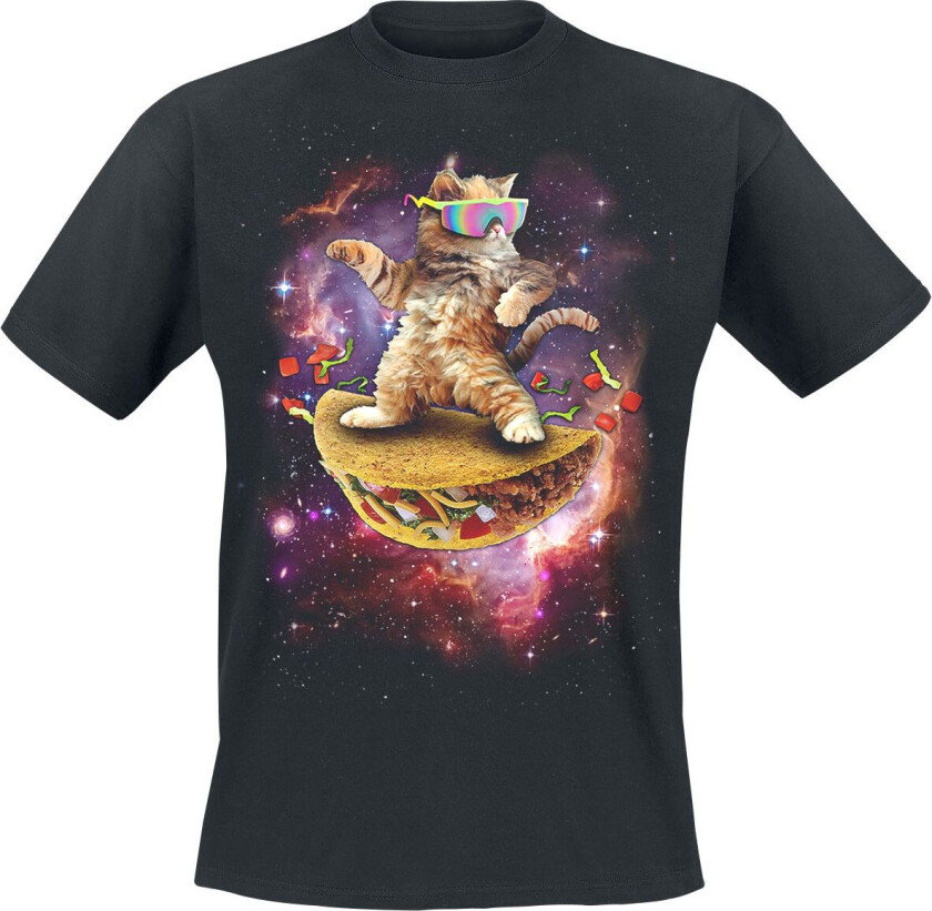 Fun T-skjorte - Awesome Cat - S til 5XL - Herrer - svart
