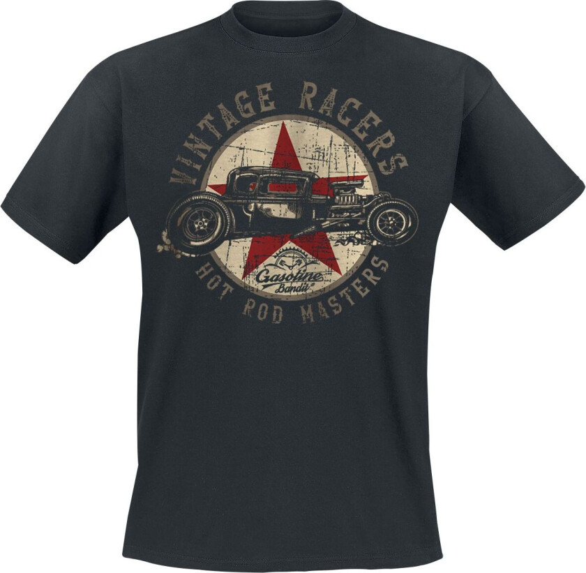 Rockabilly T-skjorte - Vintage Racers - S til 4XL - Herrer - svart