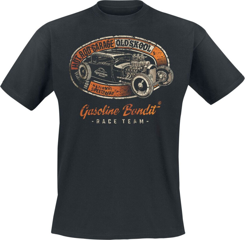 Rockabilly T-skjorte - Hot Rod Garage - S til 4XL - Herrer - svart