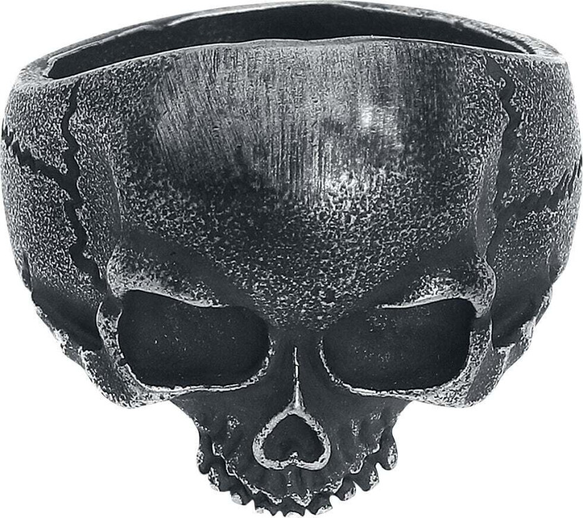 Ring - Skull Head - Herrer - sølvfarget