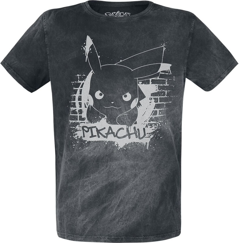 gaming T-skjorte - Pikachu - Graffiti - S til 3XL - Herrer - svart