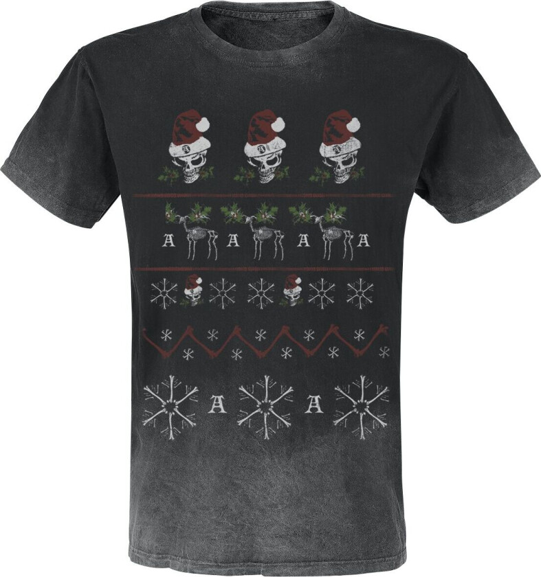 T-skjorte - Merry Deadly Christmas - S til 4XL - Herrer - grå