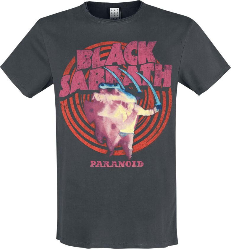 T-skjorte - Amplified Collection - Paranoid - S til 3XL - Herrer - koksgrå