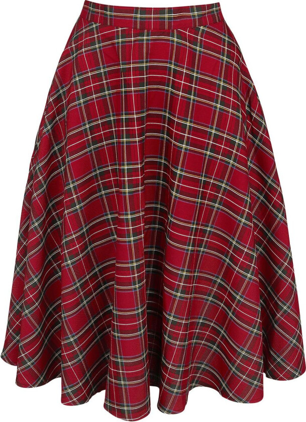Hell Bunny - Rockabilly Middellangt skjørt - Irvine Skirt - S til 4XL - Damer - rød