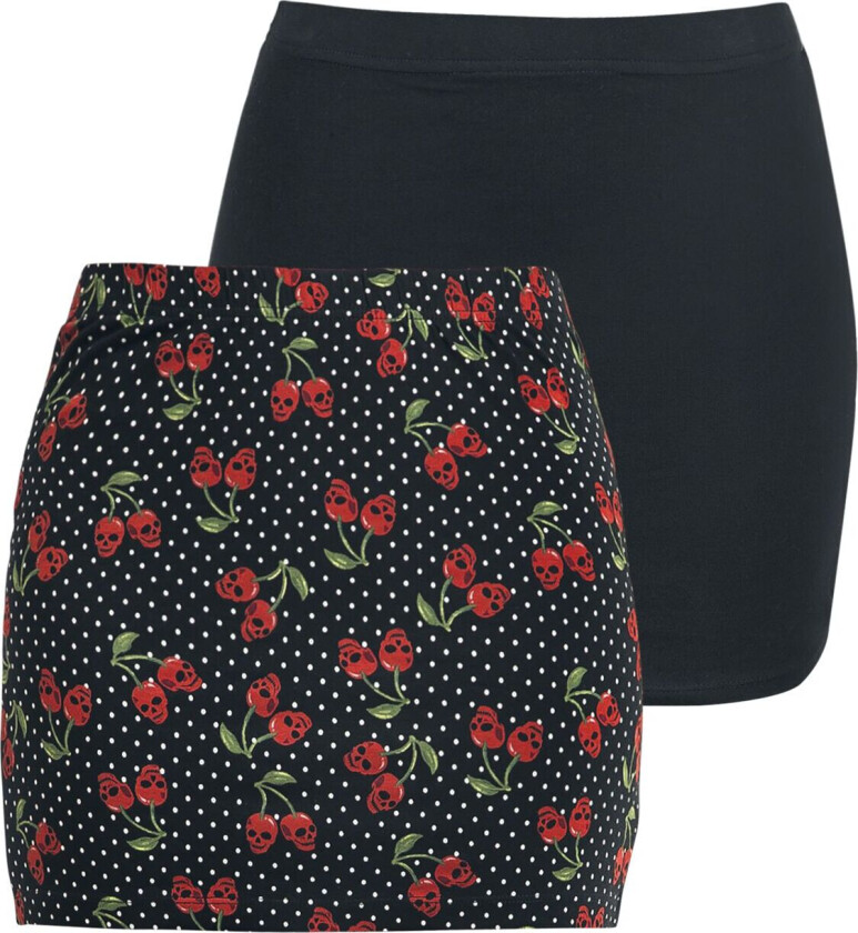 Rockabilly Kort skjørt - The Double Life - S til 5XL - Damer - svart