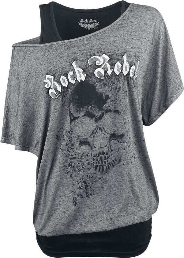 T-skjorte - When The Heart Rules The Mind - S til XXL - Damer - grå