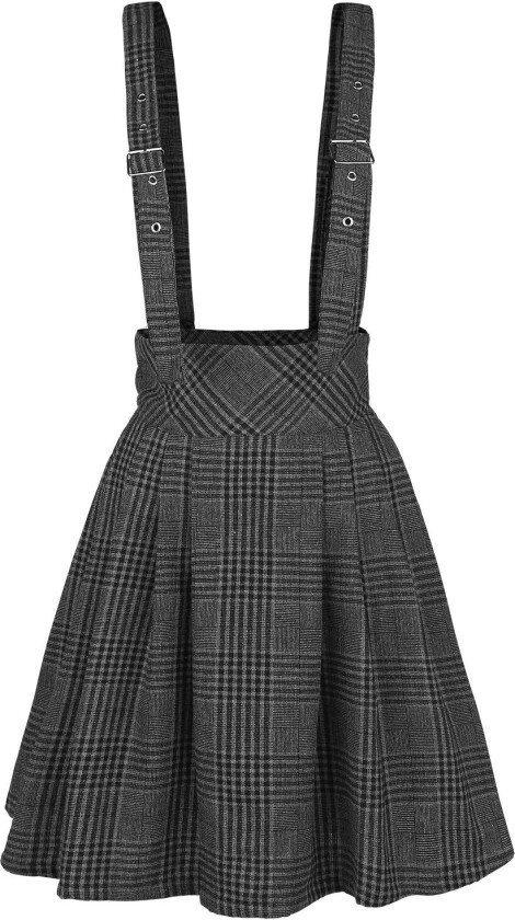 Rockabilly Kort skjørt - Grey Days High Waisted Skirt - S til XL - Damer - grå