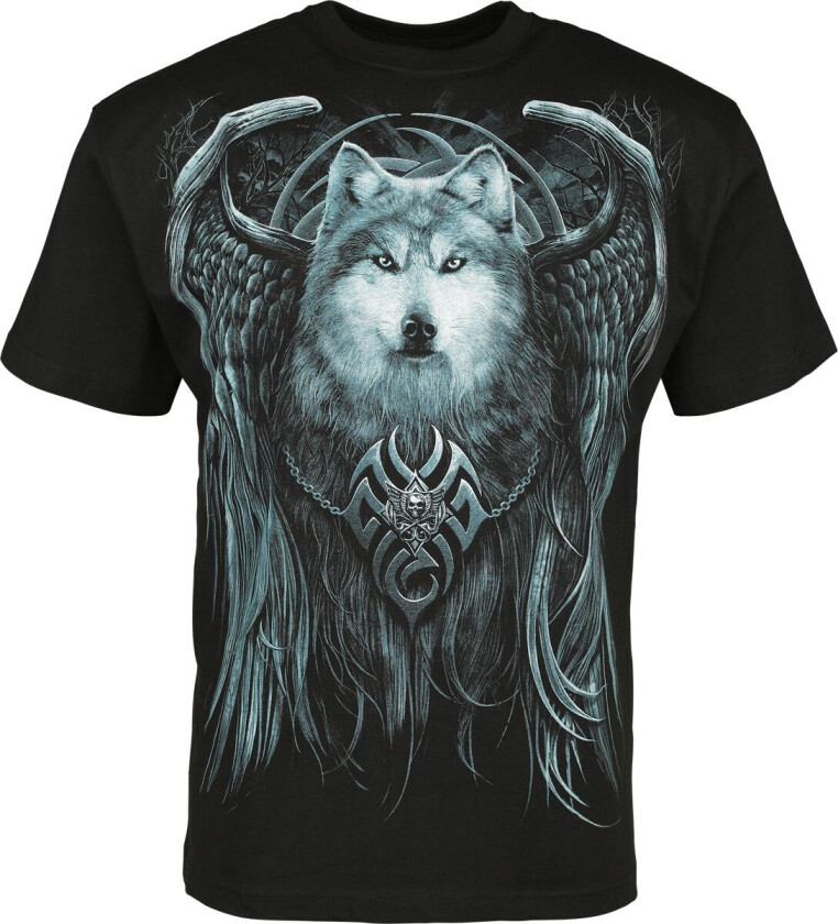Goth T-skjorte - Wolf Spirit - S til XXL - Herrer - svart