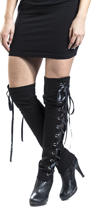 Goth Knestrømper - Passion - S-M til L-XL - Damer - svart