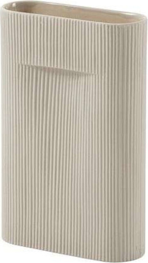 Ridge vase 35 cm Beige