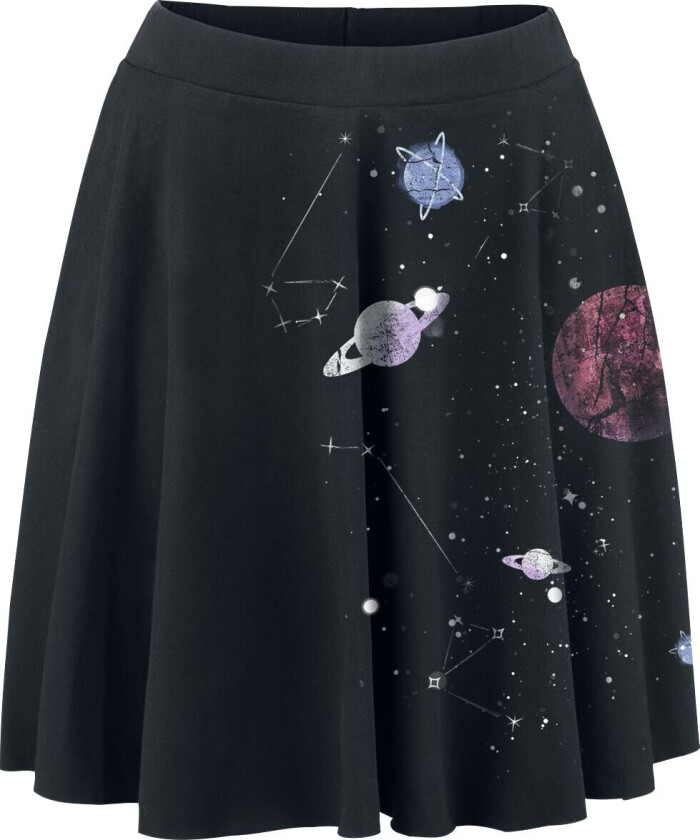 Kort skjørt - Planetarium - S til XXL - Damer - svart