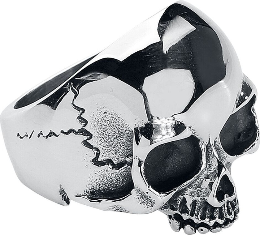 Ring - Skull Head - Herrer - sølvfarget